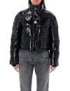 Courrèges Courreges Woman Puffer Black Size M Viscose, Polyurethane, Elastane, Polyamide In Black