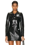 Courrèges Reedition Vinyl Jacket In Black