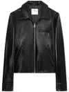 Courrèges Tailored Shiny Finish Collared Jacket In Black
