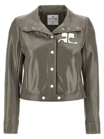 Courrèges Courreges Vinandle Mini Jacket In Gray