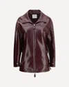 Courrèges Vinyl Jacket In Brown