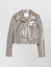 Courrèges Vinyl Jacket With Long Sleeves And Cropped Cut In Multi