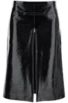 Courrèges Heritage Tailored Crepe-texture Midi Skirt In Black