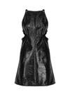 Courrèges Slash Buckle Sleeveless Minidress In Black