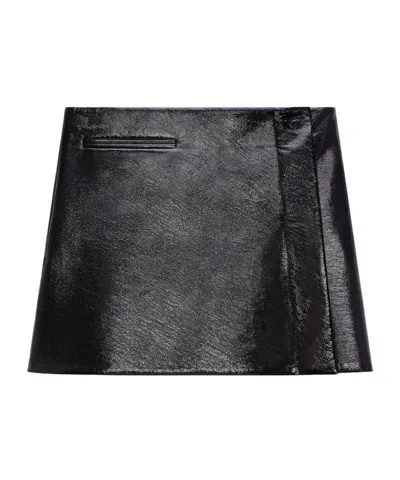 Courrèges Side Zipper Skirt In Black
