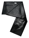 Courrèges Side-drape Vinyl Mini Skirt In Black