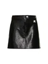 Courrèges Courreges Re Edition Faux Leather Mini Skirt In Black