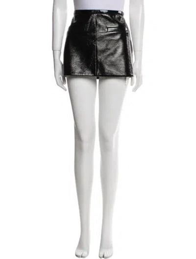 Pre-owned Courrèges Vinyl Mini Skirt In Brown