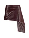 Courrèges Vinyl Mini-skirt In Burgundy