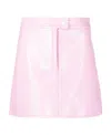 Courrèges Vinyl Mini Skirt In Pink