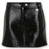 Courrèges Reedition Faux Leather Miniskirt In Black