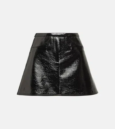 Courrèges Courreges Vinyl Miniskirt In Black