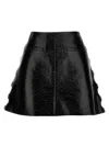 Courrèges Multi Sangle Vinyl Mini Skirt In Black