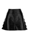 Courrèges Multi Sangle Vynil Mini Skirt In Black