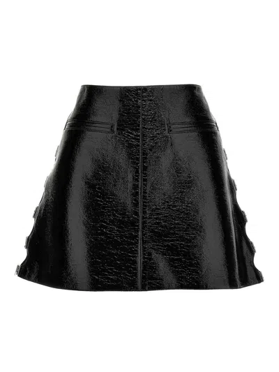 Courrèges Black Vinyl Miniskirt