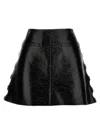 Courrèges Courreges Vinyl Miniskirt In Black