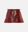 Courrèges Trapeze-silhouette Mini Skirt In Red