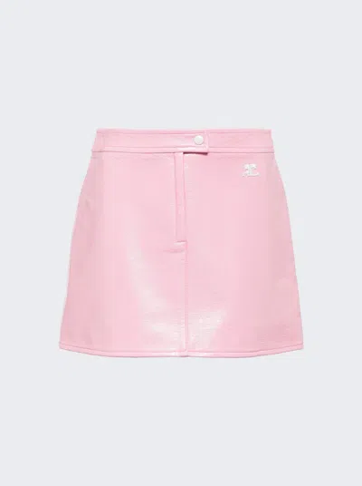 Courrèges Vinyl Reedition Skirt In Nude & Neutrals