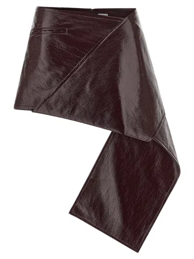 Courrèges Courreges Vinyl Skirt In Burgundy