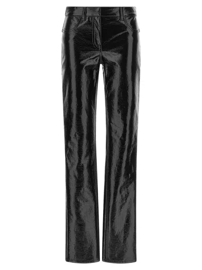 Courrèges Courreges Vinyl Straight-leg Trousers In Black