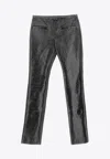Courrèges Vinyl Tailored Pants Tube In Black
