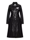 Courrèges Reedition Vinyl Trench Coat Clothing In Black