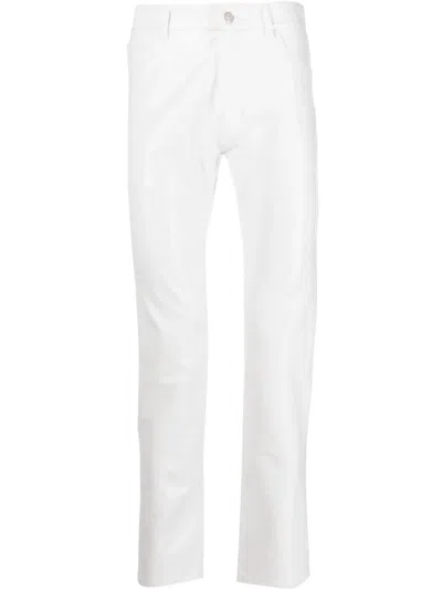 Courrèges Mid-rise Slim-cut Trousers In White