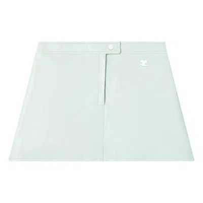 Pre-owned Courrèges Vinyle Re-edition Skirt 'light Mint' | Green | Women's Size 36