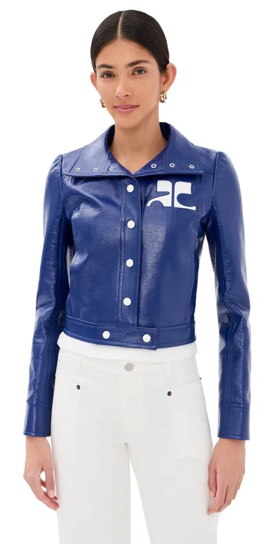 Courrèges Vinyle Reedition Jacket Mineral Blue