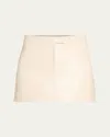 Courrèges Vinyle Reedition Mini Skirt In Blanc Casse