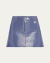 Courrèges Vinyle Reedition Mini Skirt In Blue