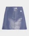 Courrèges Vinyle Reedition Mini Skirt In Blue