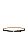 Courrèges Viper Effect Leather Belt In Black
