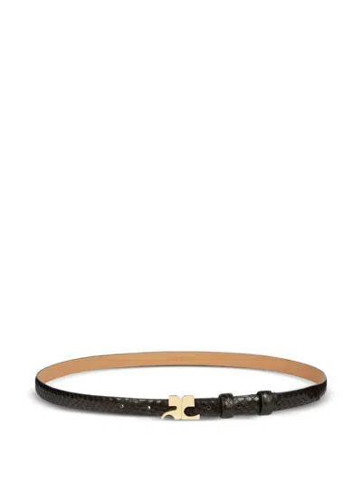 Courrèges Viper Leather Belt In Black