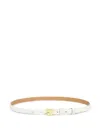 Courrèges Viper Leather Belt In White