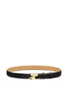 Courrèges Viper Snake-effect Leather Belt In Black