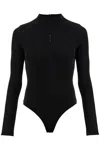 Courrèges Black Lingerie Detail Knitted Sweater In Black