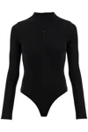 Courrèges Black Lingerie Detail Knitted Sweater In Black