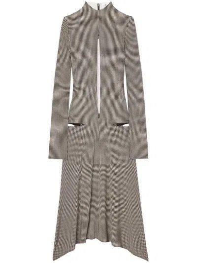 Courrèges Volcano Jersey Midi Dress In 黑色