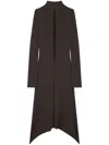 Courrèges Volcano Jersey Midi Dress In Brown