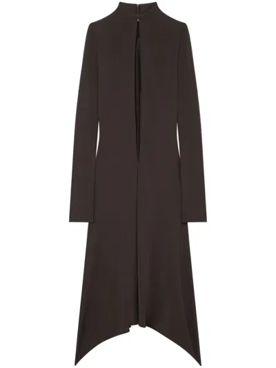 Courrèges Volcano Jersey Midi Dress In Mud Brown