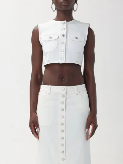 Courrèges Multiflex Vinyl Crinkled Gilet In White