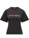 Courrèges Courreges T-shirts And Polos In Black Ruby