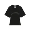 Courrèges Waisted Printed T-shirt In Black