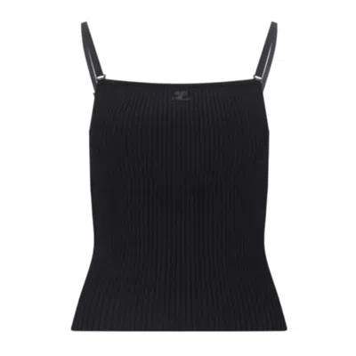 Courrèges Courreges Waisted Tank Top In Black