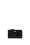 Courrèges Logo-plaque Cardholder In Black