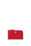 Courrèges Leather Wallet In Red