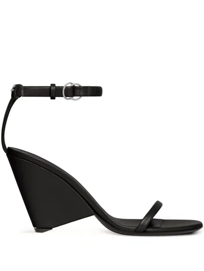 Courrèges Wedge Heel Sandals In Black