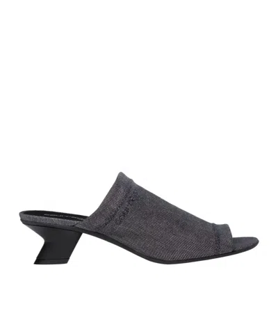 Courrèges Wet Mules In Gray
