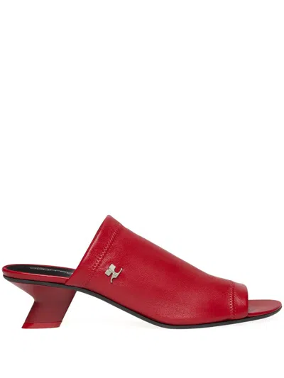 Courrèges Wet Stretch Mules In Red